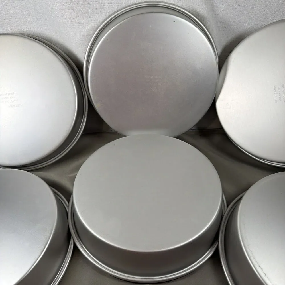 Celebrate It 9 Inch Round Aluminum Cake Baking Pans - Bulk Pack of 6
